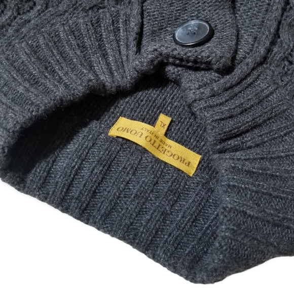 Progetto Uomo Grey Knit Cardigan Men's XL - Picture 10 of 11